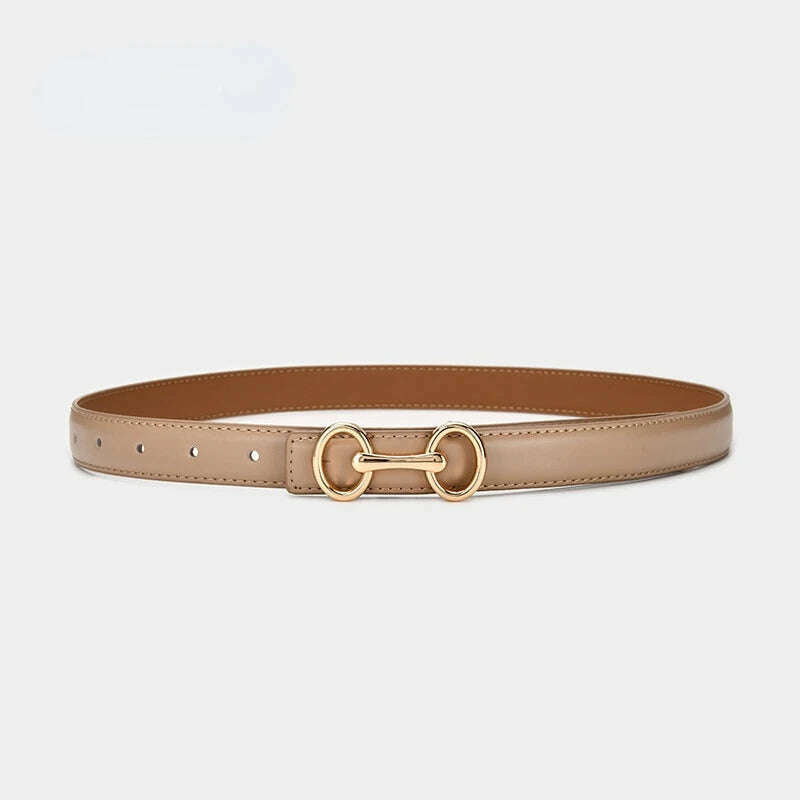 Women's Leather Belt with Zinc Alloy Buckle