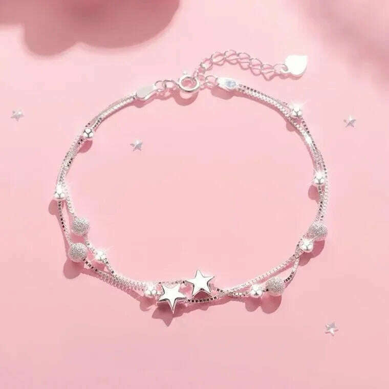 Luxury 925 Sterling Silver Adjustable Bracelet for Women