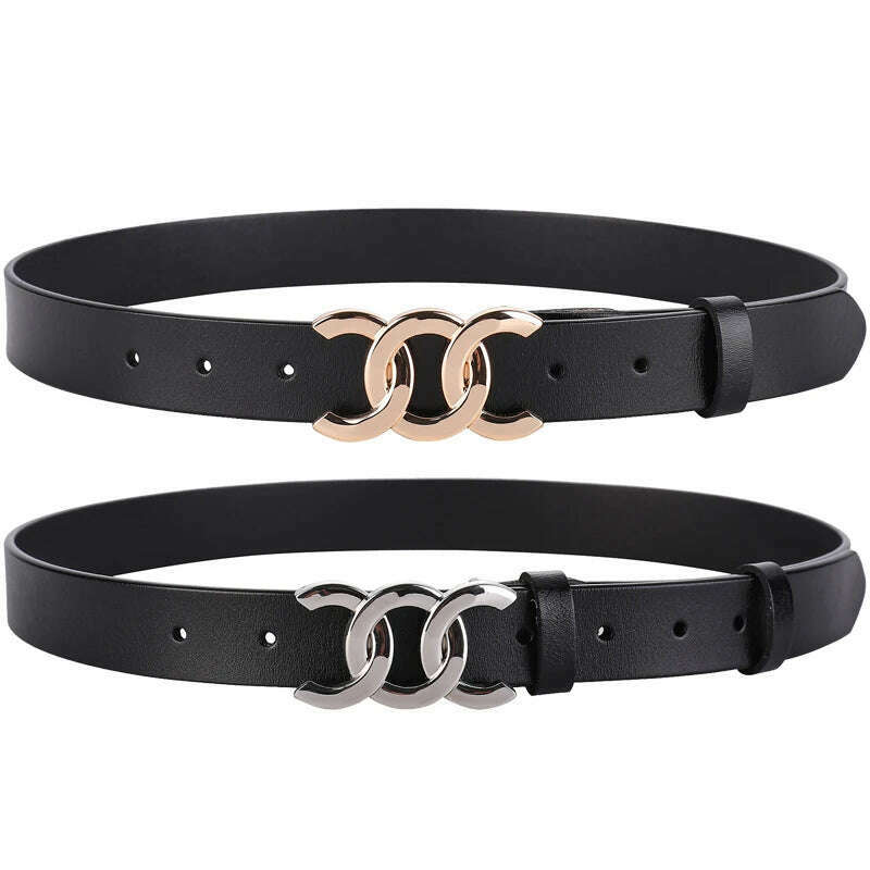 Genuine Leather Decorative Thin Women's Belt
