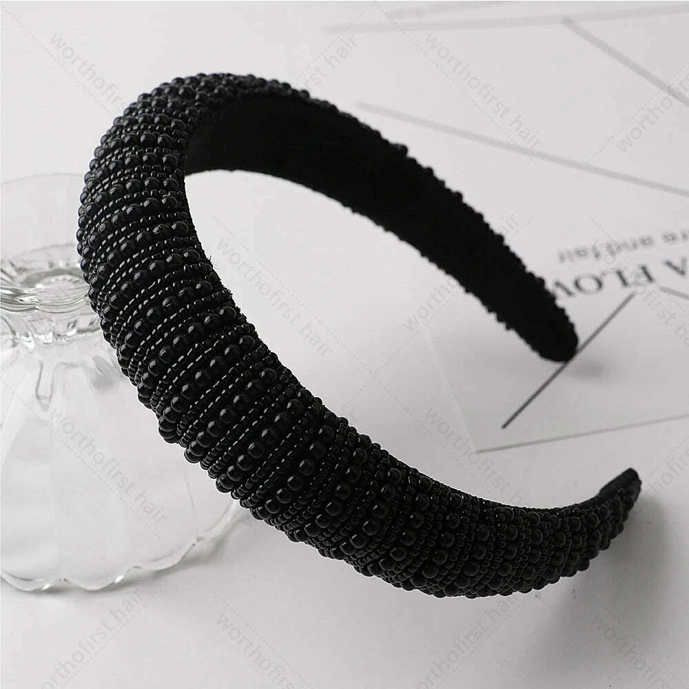 Hair Hoop with ABS Pearl Decoration for Women