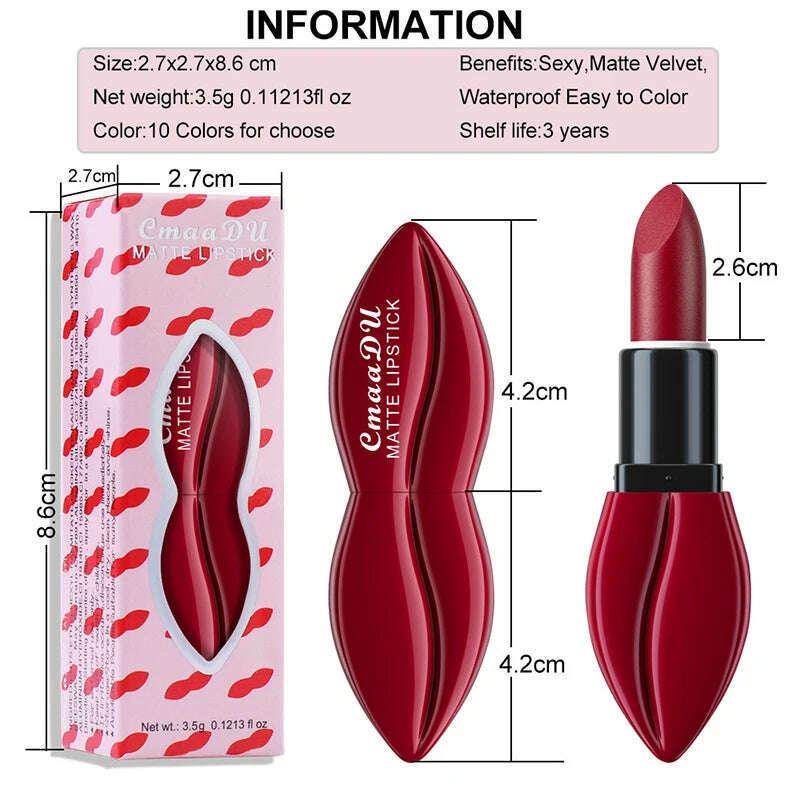 Waterproof Matte Velvet Lip Gloss – Long-Lasting Lipstick