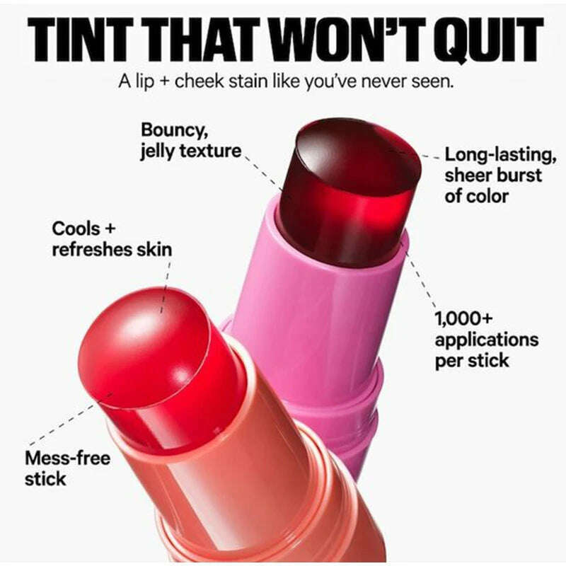 LANBENA Jelly 4-Color Lip Gloss & 3-in-1 Milk Blush Stick