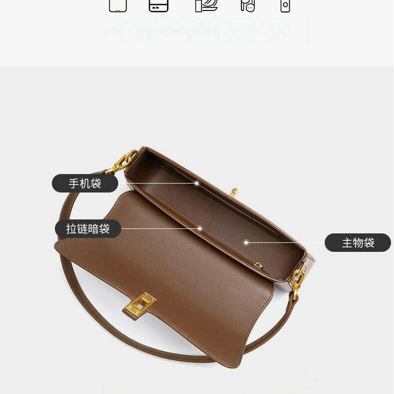 YANATARI Cowhide Leather Crossbody Bag - Vintage Luxury