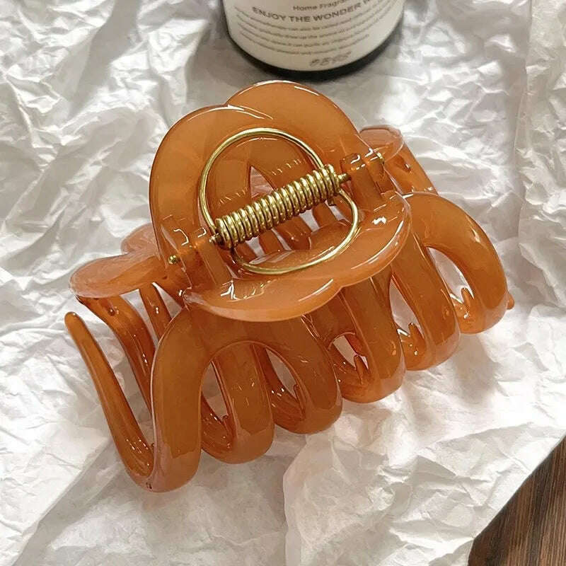 Top Grade Pumpkin Hair Claw Clip.