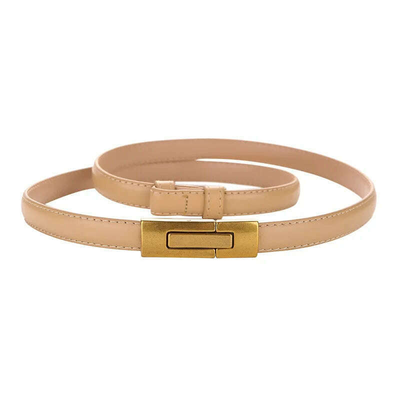 100% Natural Cowhide Genuine Leather Women’s Adjustable Belt