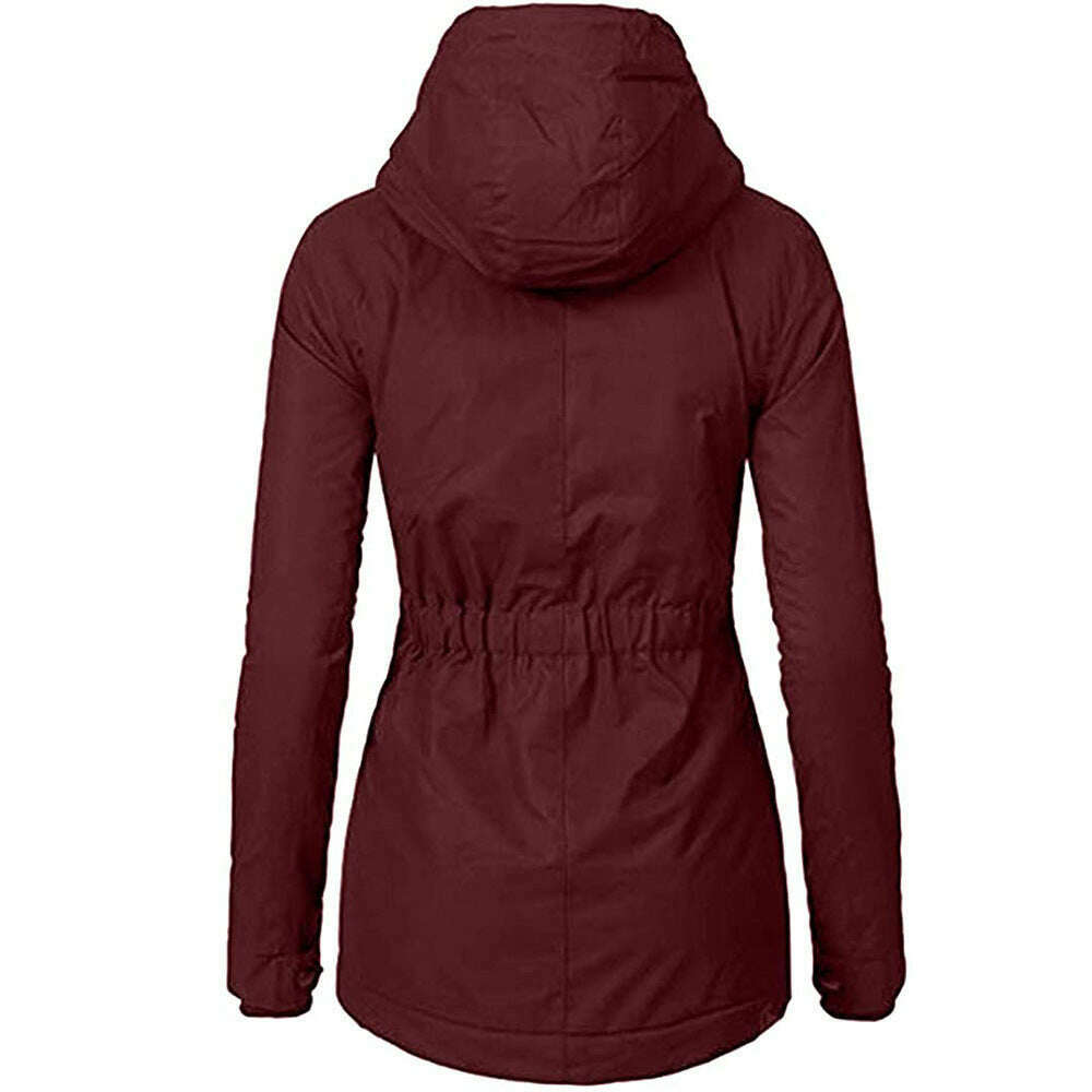 2024 Hooded Zipper Coat – Loose Fit, Pockets, Thick Parka - D&M Boutique