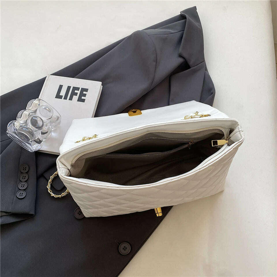 Burminsa Quilted Chain Shoulder Bag for Women