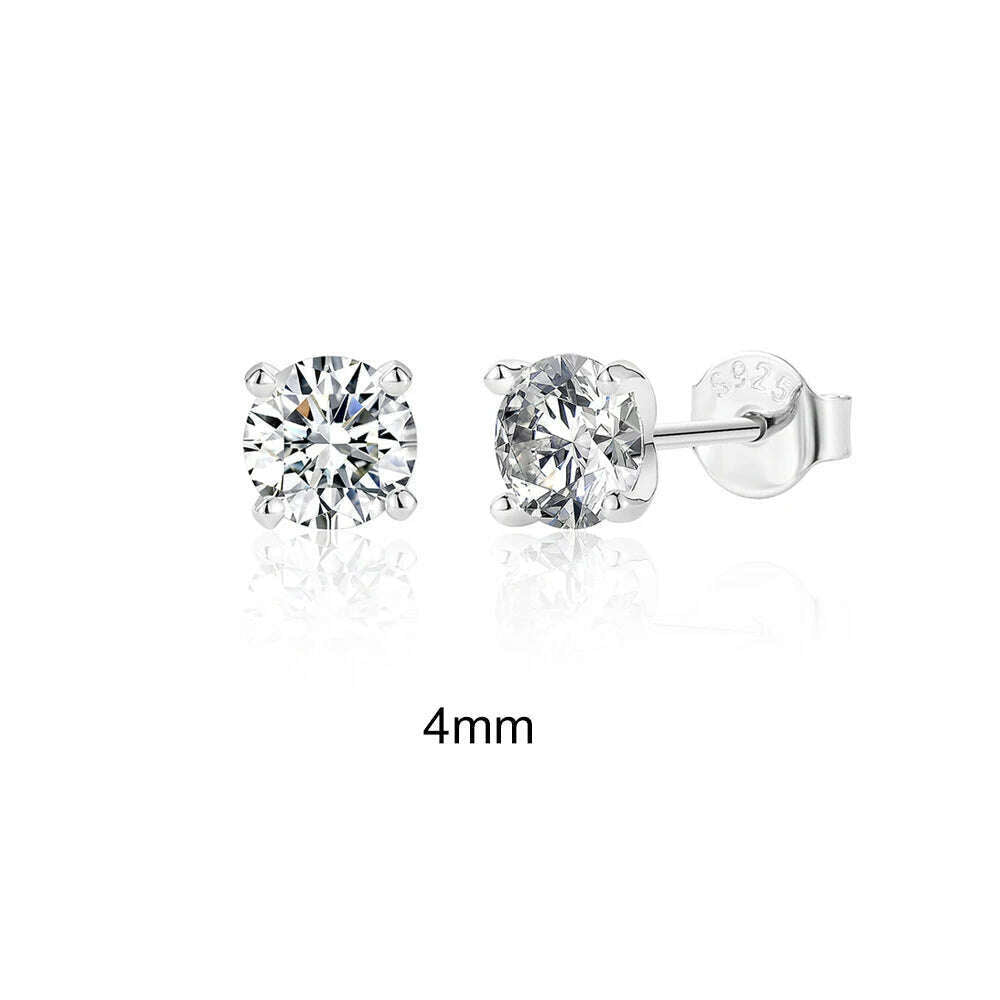 CANNER 0.5-1.2 Carat Moissanite Stud Earrings – 925 Sterling Silver