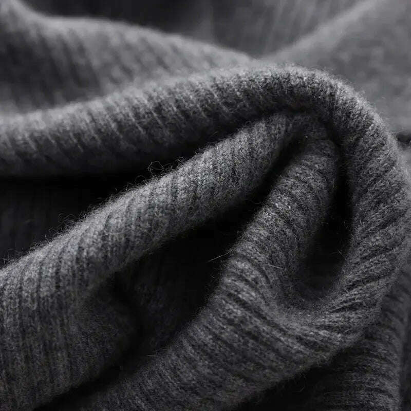 European Cargo Wool Sweater: Slim Knit, V-Lapel, Autumn/Winter Top - D&M Boutique