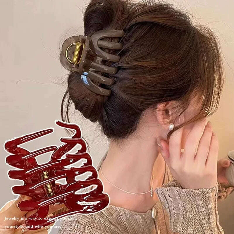 Top Grade Pumpkin Hair Claw Clip.