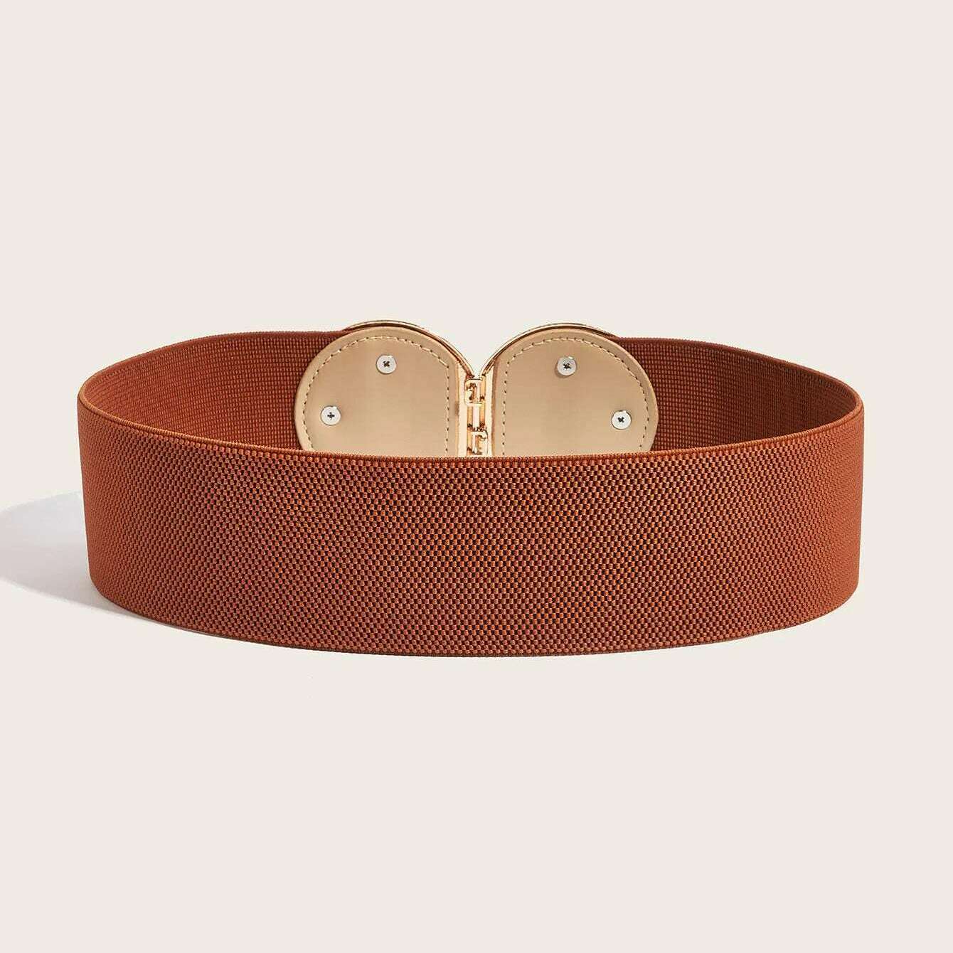 2024 High-Quality Elastic Wide Belt with Round Buckle