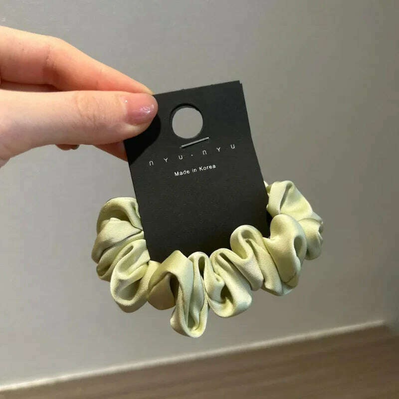 Korean Charm Elegant Satin Hair Loop Scrunchies