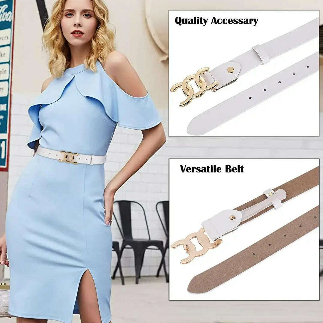 Genuine Leather Decorative Thin Women's Belt