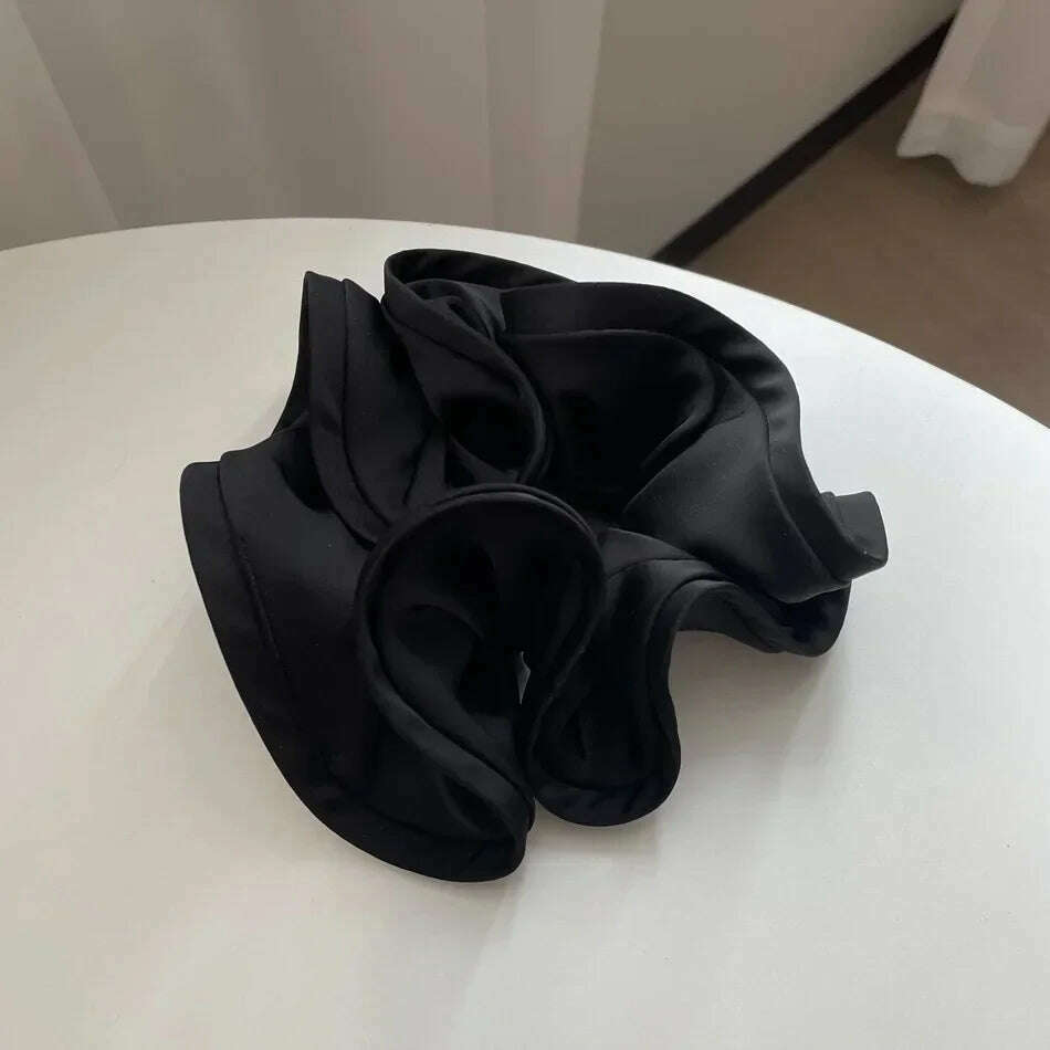 Korean Fashion Big Size Scrunchie Ruffle Hair Bands