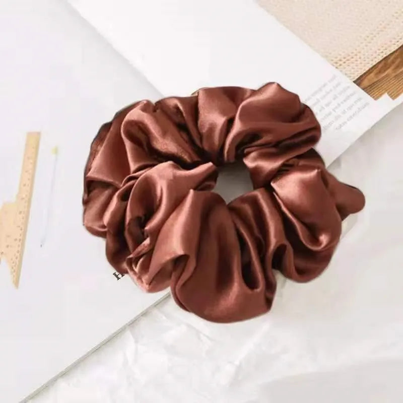 Satin Solid Color Scrunchies