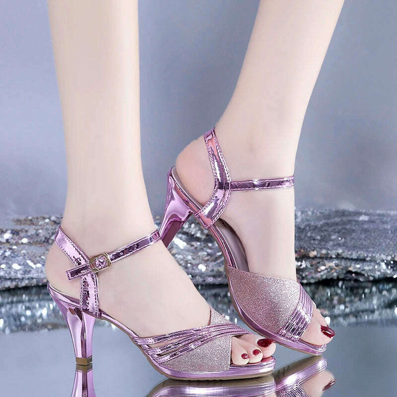 British Style Open-Toe High Heels – Buckle Strap