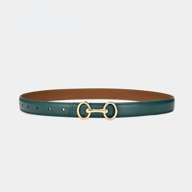 Women's Leather Belt with Zinc Alloy Buckle