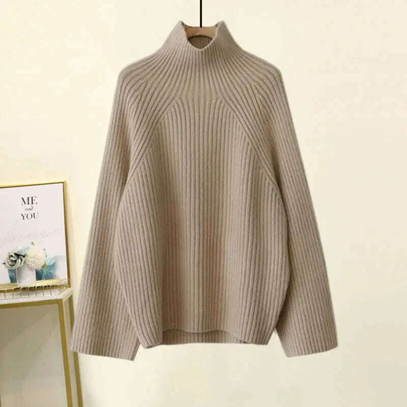 Winter Knitwear Set: Turtleneck Sweater & Wide-Leg Pants - D&M Boutique