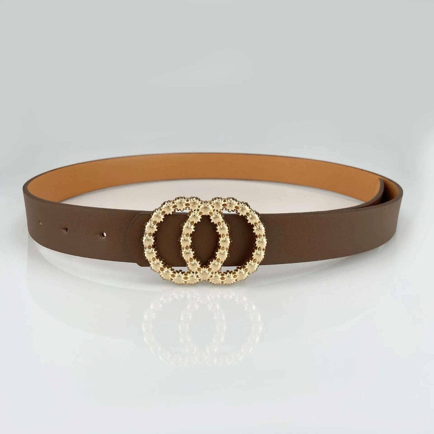 Green PU Leather Women's Fashion Belt