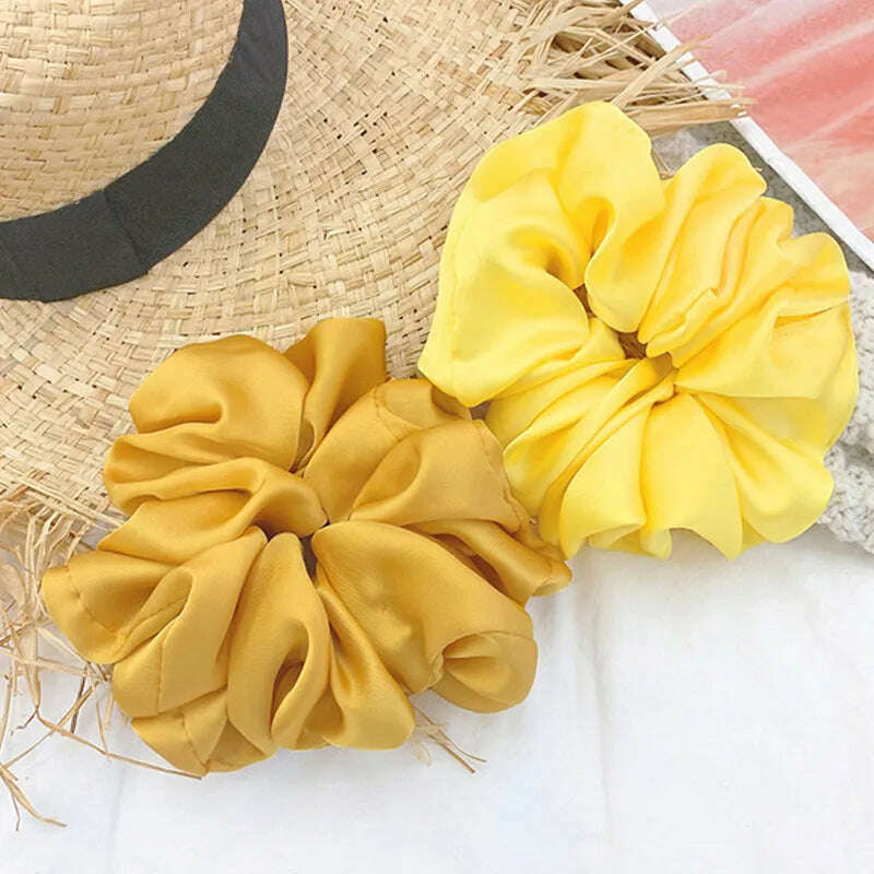 Silky Satin Hair Scrunchies for Women & Girls