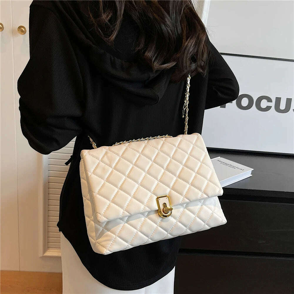 Burminsa Quilted Chain Shoulder Bag for Women