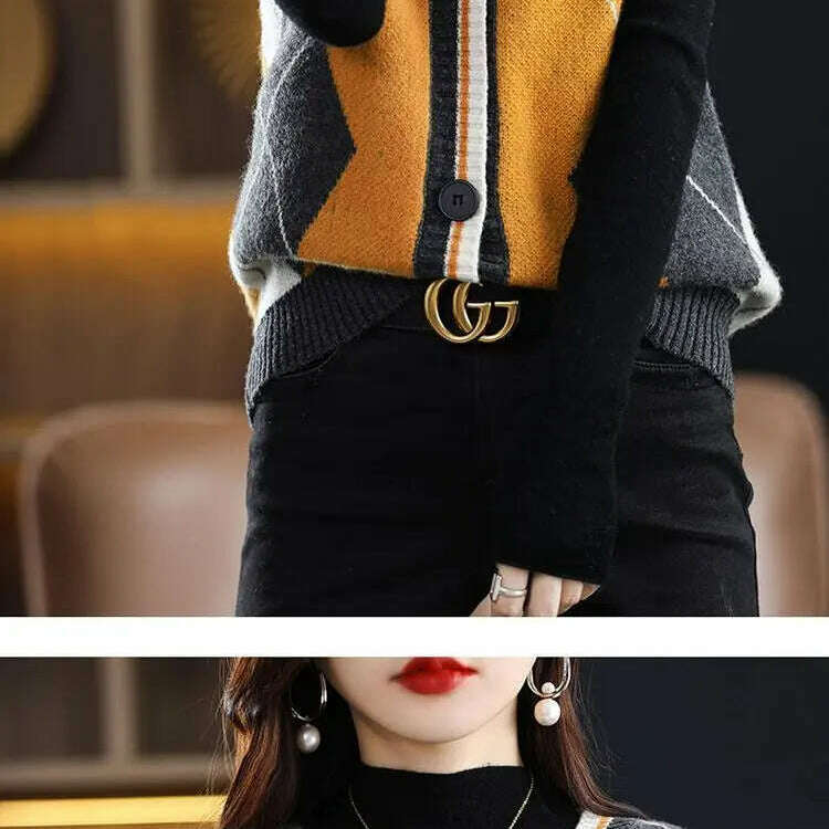 2024 Women's Casual Korean Style Knitted Cardigan Vest - D&M Boutique
