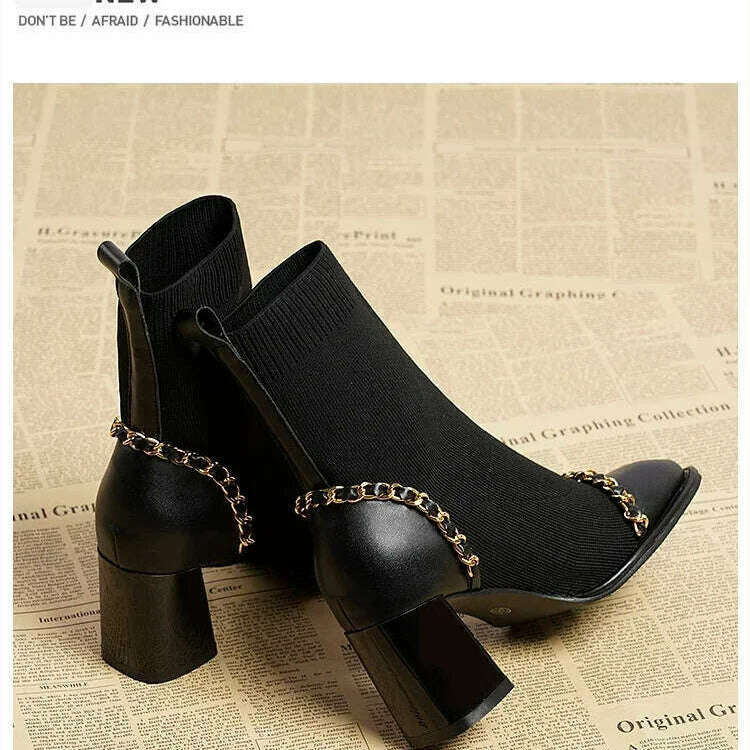 Slip-On Square Toe Women's Boots