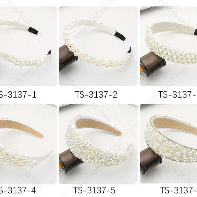 Hair Hoop with ABS Pearl Decoration for Women.