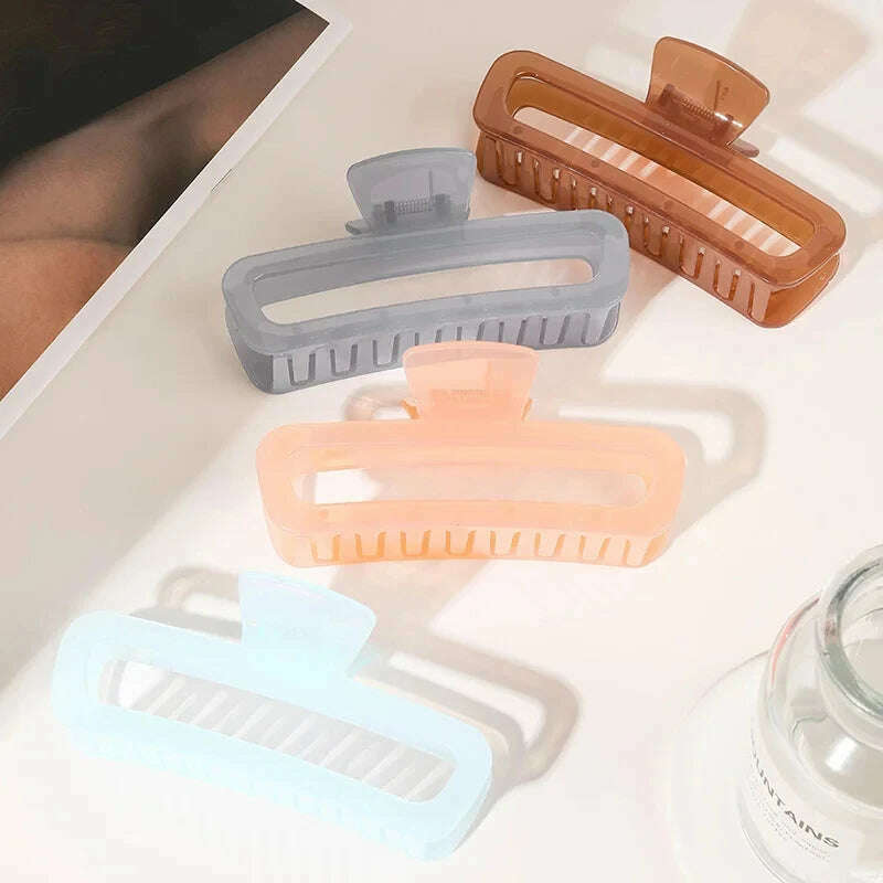 Large Matte Rectangle Hairpin