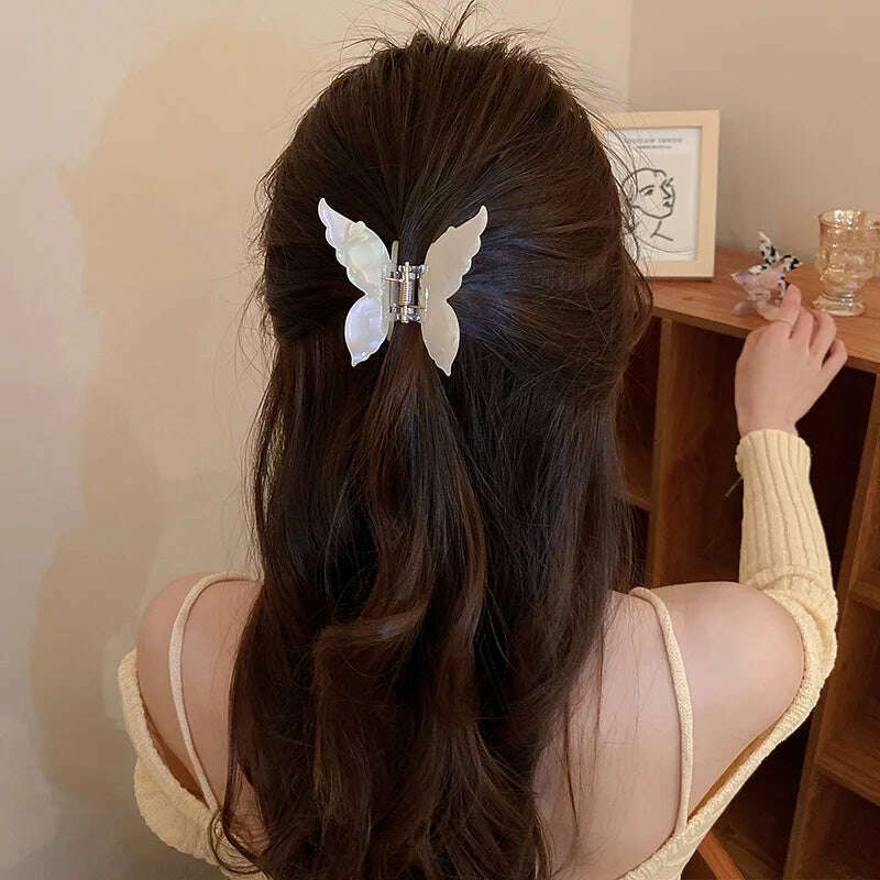 Vintage Butterfly Acetate Hair Claw Clip