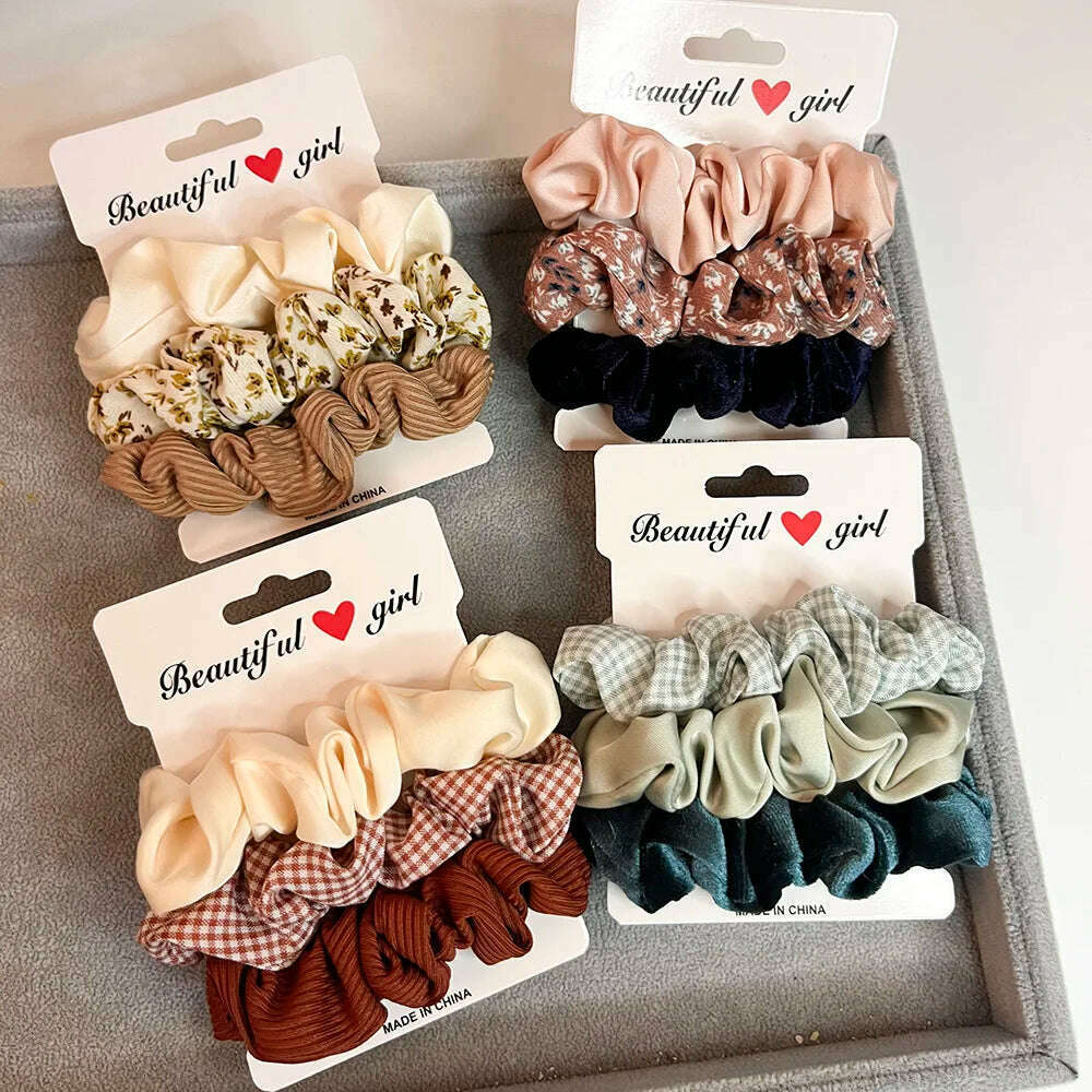 3PCS Corduroy Knitted Scrunchies Set for Women