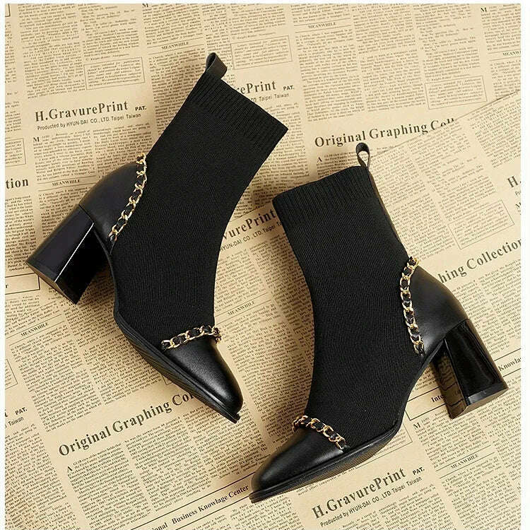 Slip-On Square Toe Women's Boots