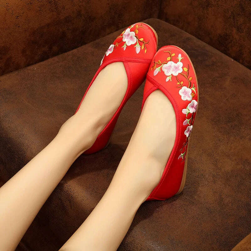 Comemore Embroidered Flats - Stylish & Comfortable