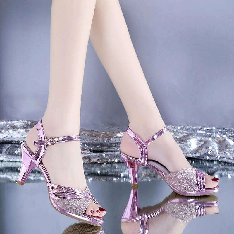 British Style Open-Toe High Heels – Buckle Strap