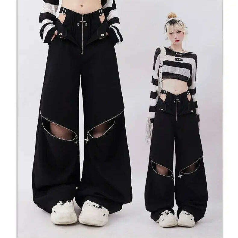 Spicy Girl Hollow Out Workwear Pants