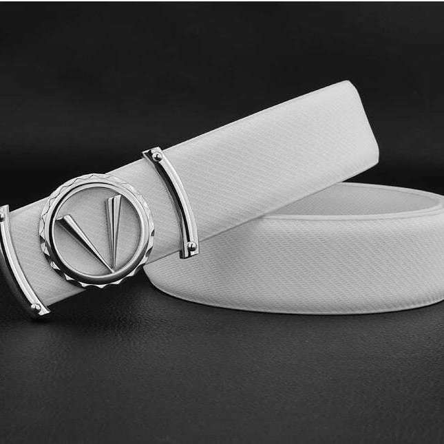 3.3cm Luxury Letter V Designer Leather Belt