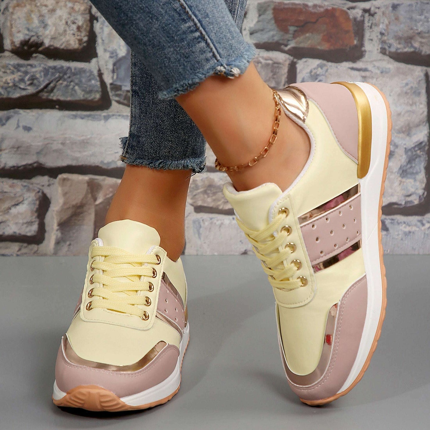 Women's Platform Walking Shoes Arch Support Non-Slip Sneakers