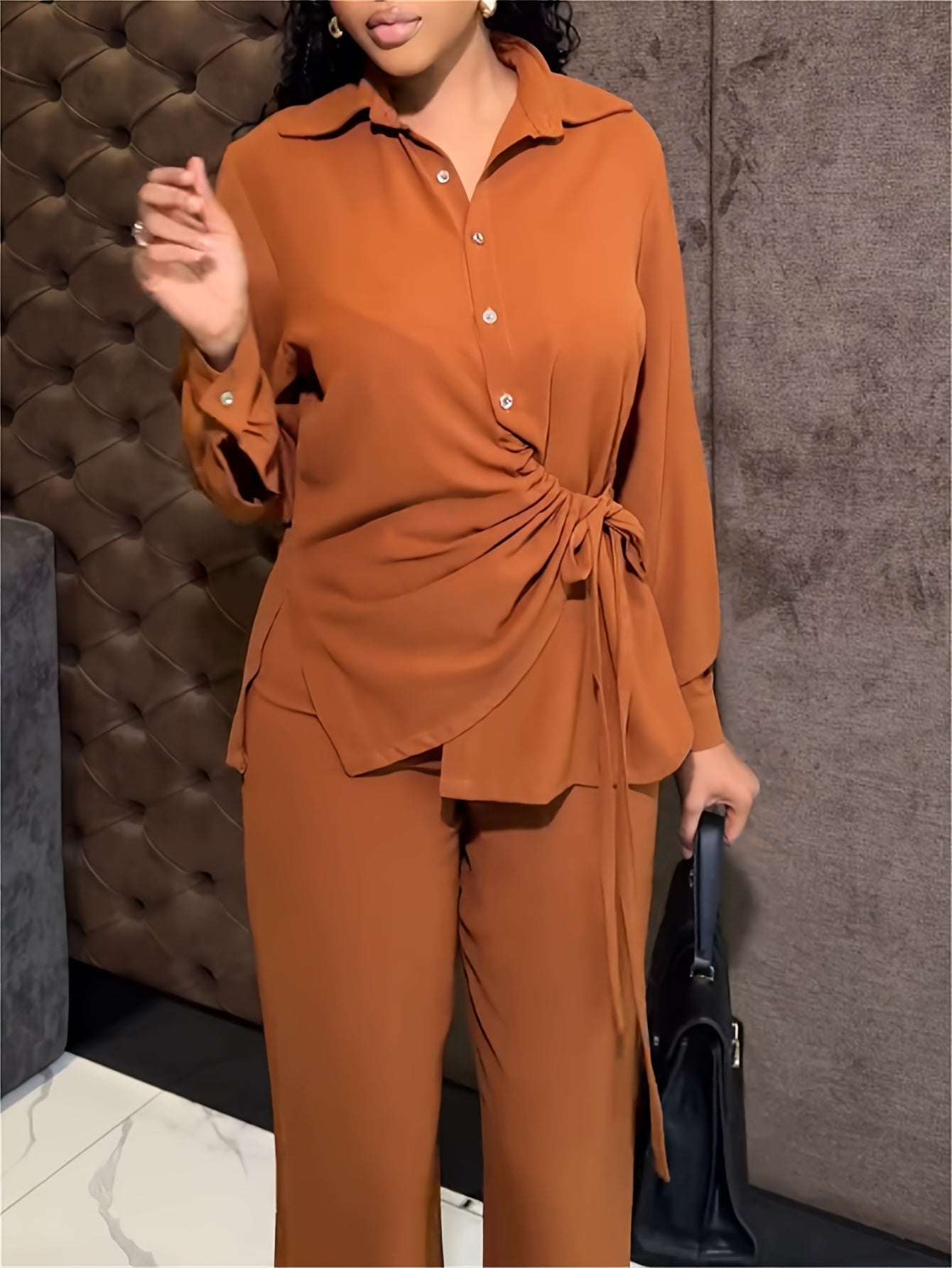Women’s Blouse & Pants Set – Fall/Winter Casual Outfit