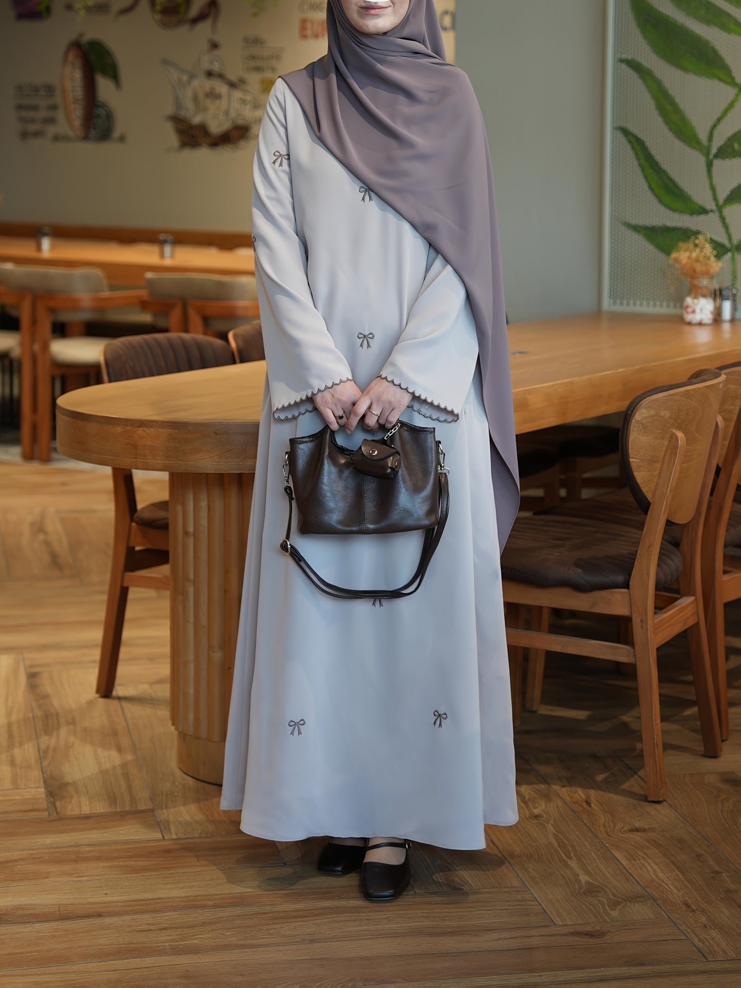 Women's Elegant Islamic Abaya Maxab - Long Formal & Everyday Muslim Dress with Floor-Length Coverage, Non-Stretchy Fabric for Ramadan, Prayer, Travel - Modest Islamic Clothing (Headscarf Not Included), Muslim Clothes, Religio
