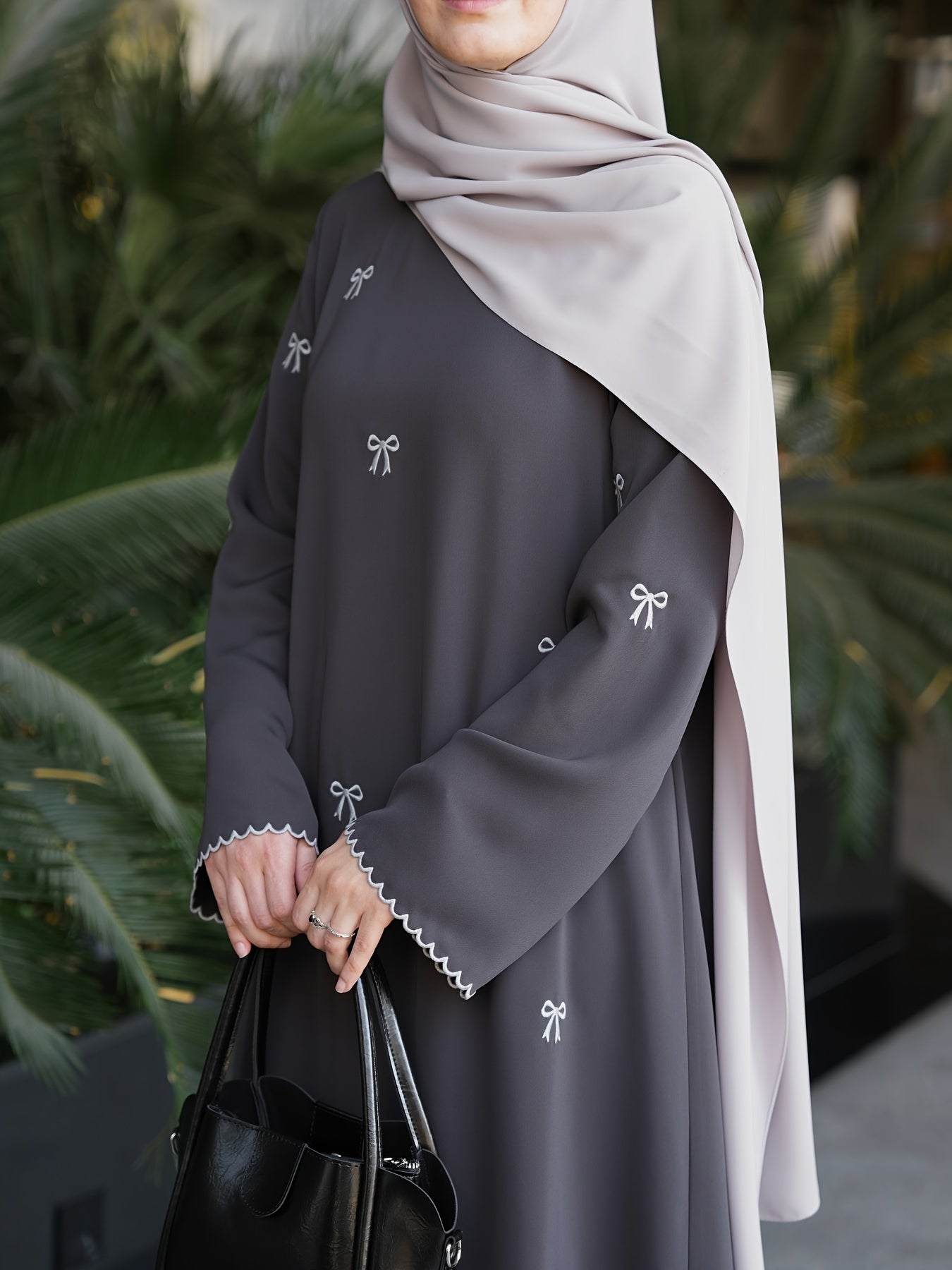 Women's Elegant Islamic Abaya Maxab - Long Formal & Everyday Muslim Dress with Floor-Length Coverage, Non-Stretchy Fabric for Ramadan, Prayer, Travel - Modest Islamic Clothing (Headscarf Not Included), Muslim Clothes, Religio
