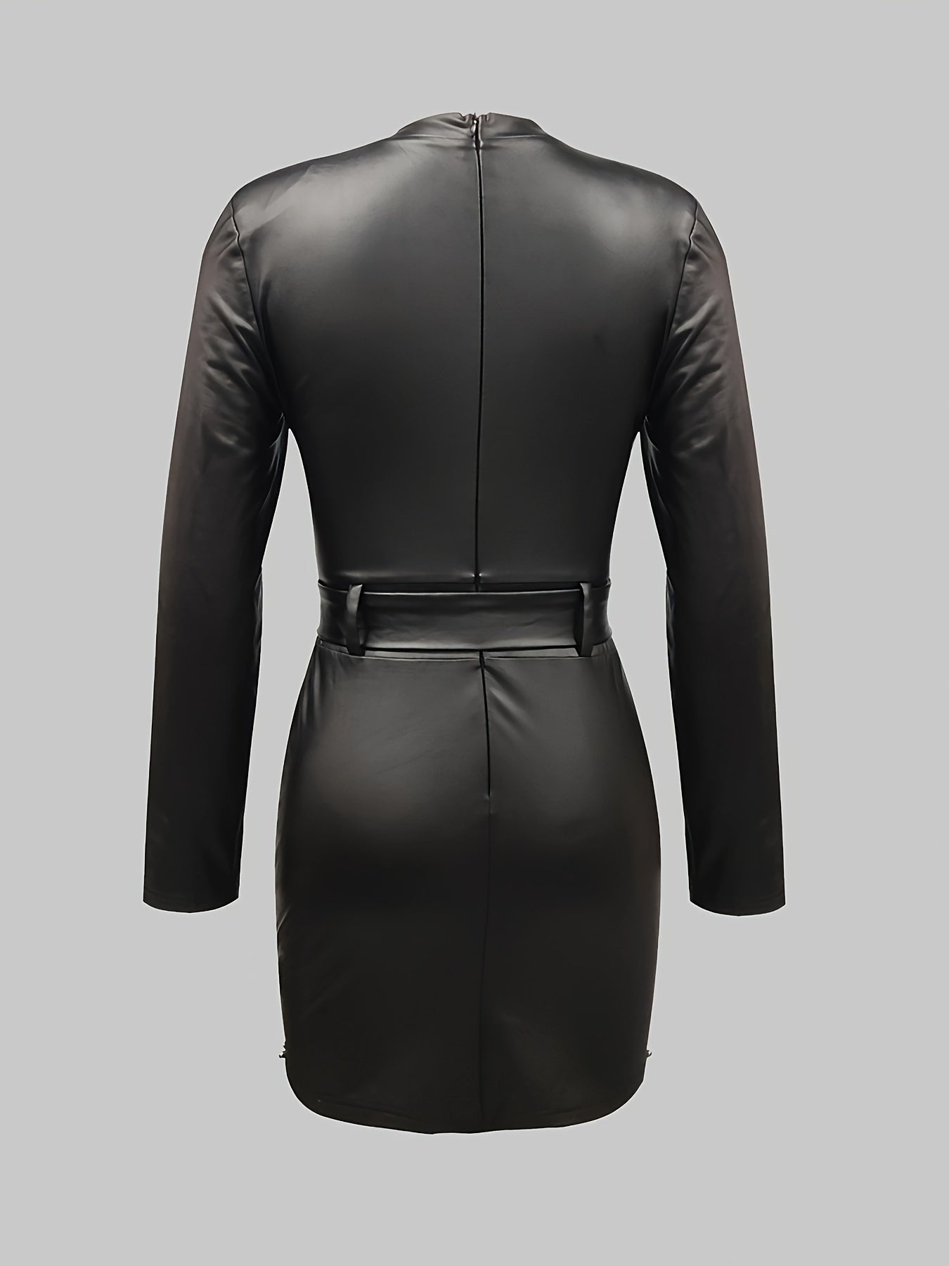 Faux Leather Bodycon Dress – Bold & Stylish