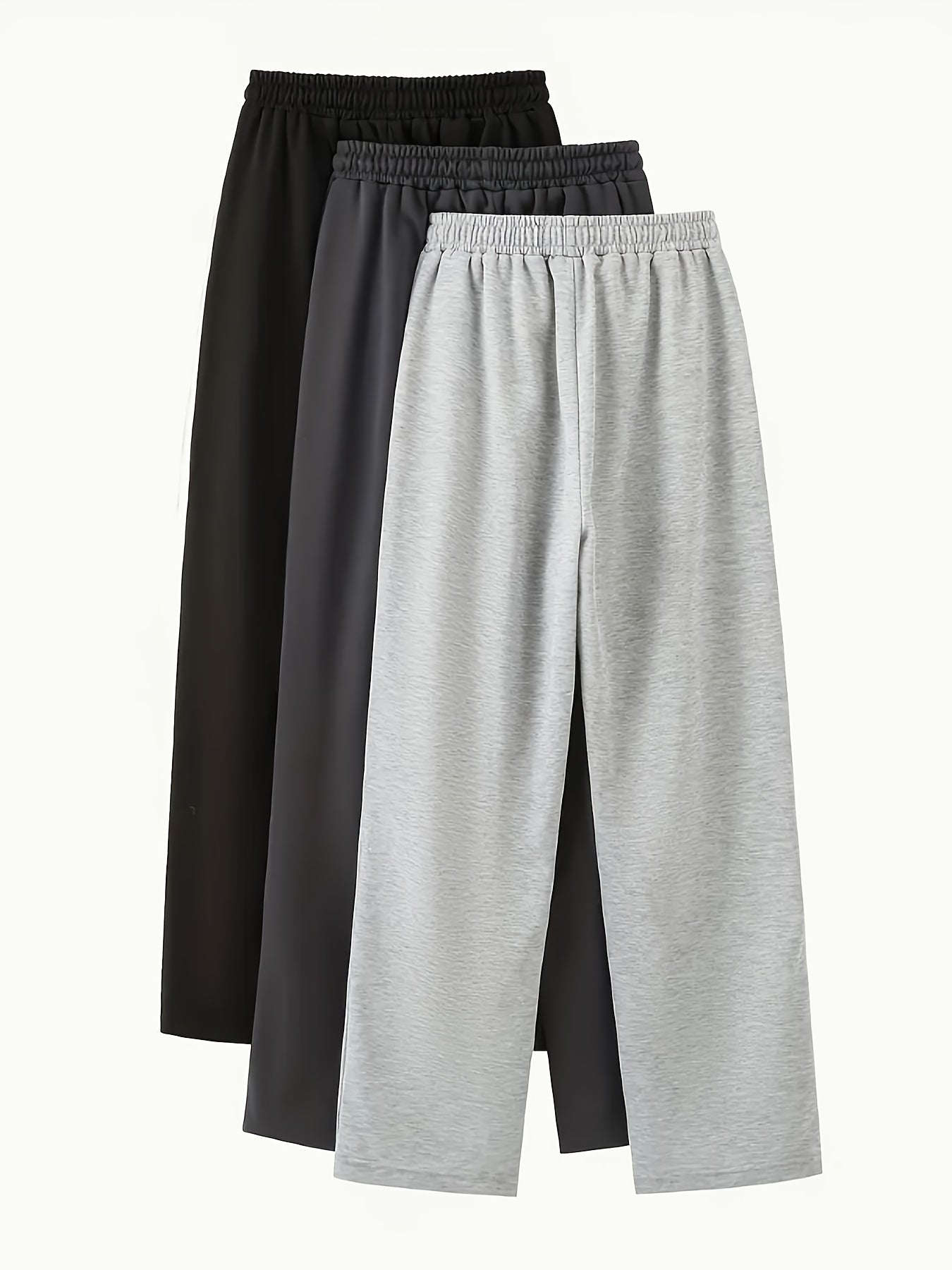 3pcs Women’s High-Waisted Casual Joggers Set – Drawstring Waist, Elastic Cuffs & Side Pockets