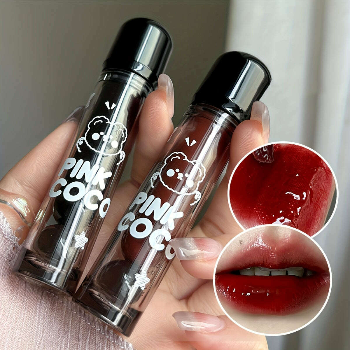 Bear Dudu Mirror Lip Glaze: Non-Fading, Whitening, Glossy Finish