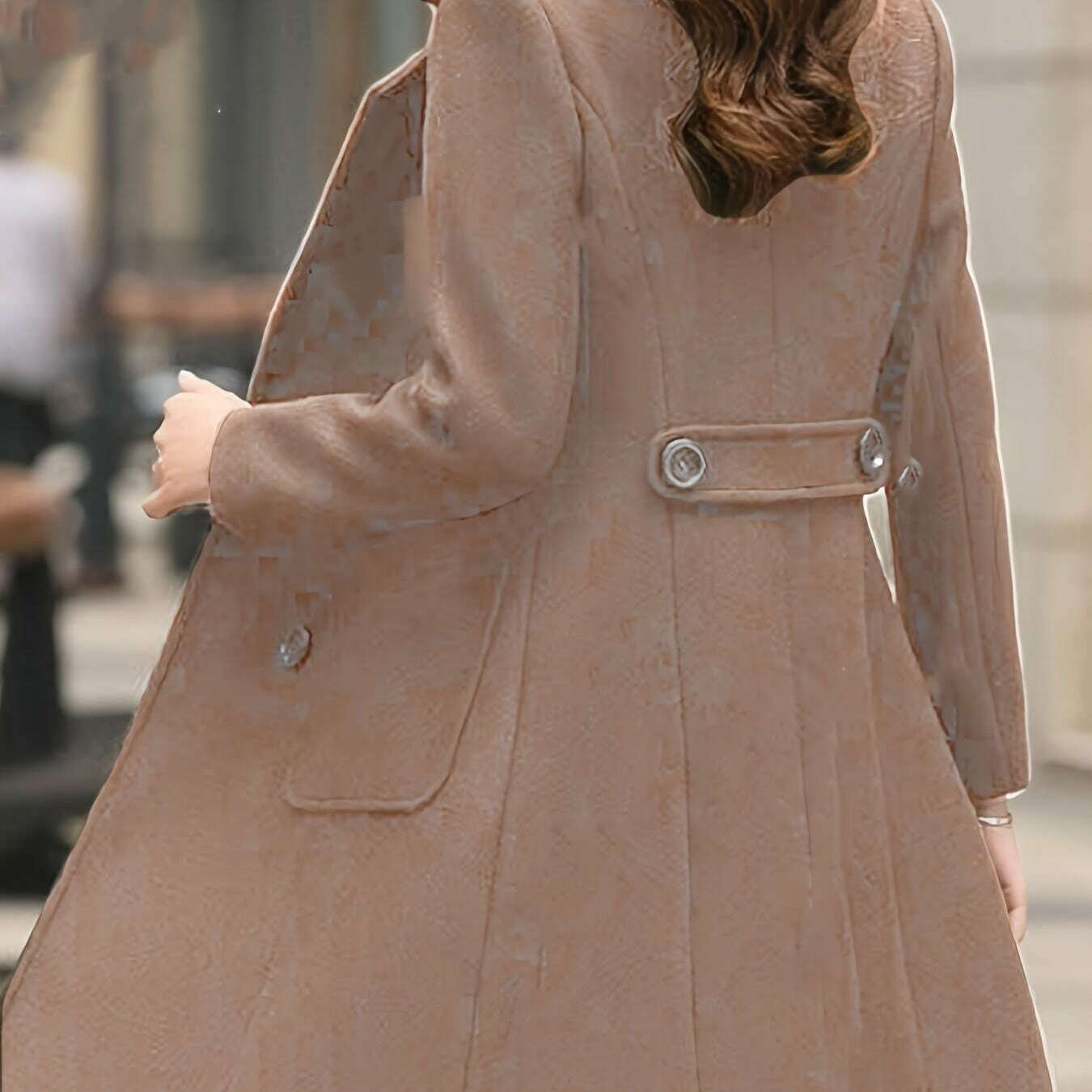 Womens Chic Solid Open Front Jacket with Lapel Neck