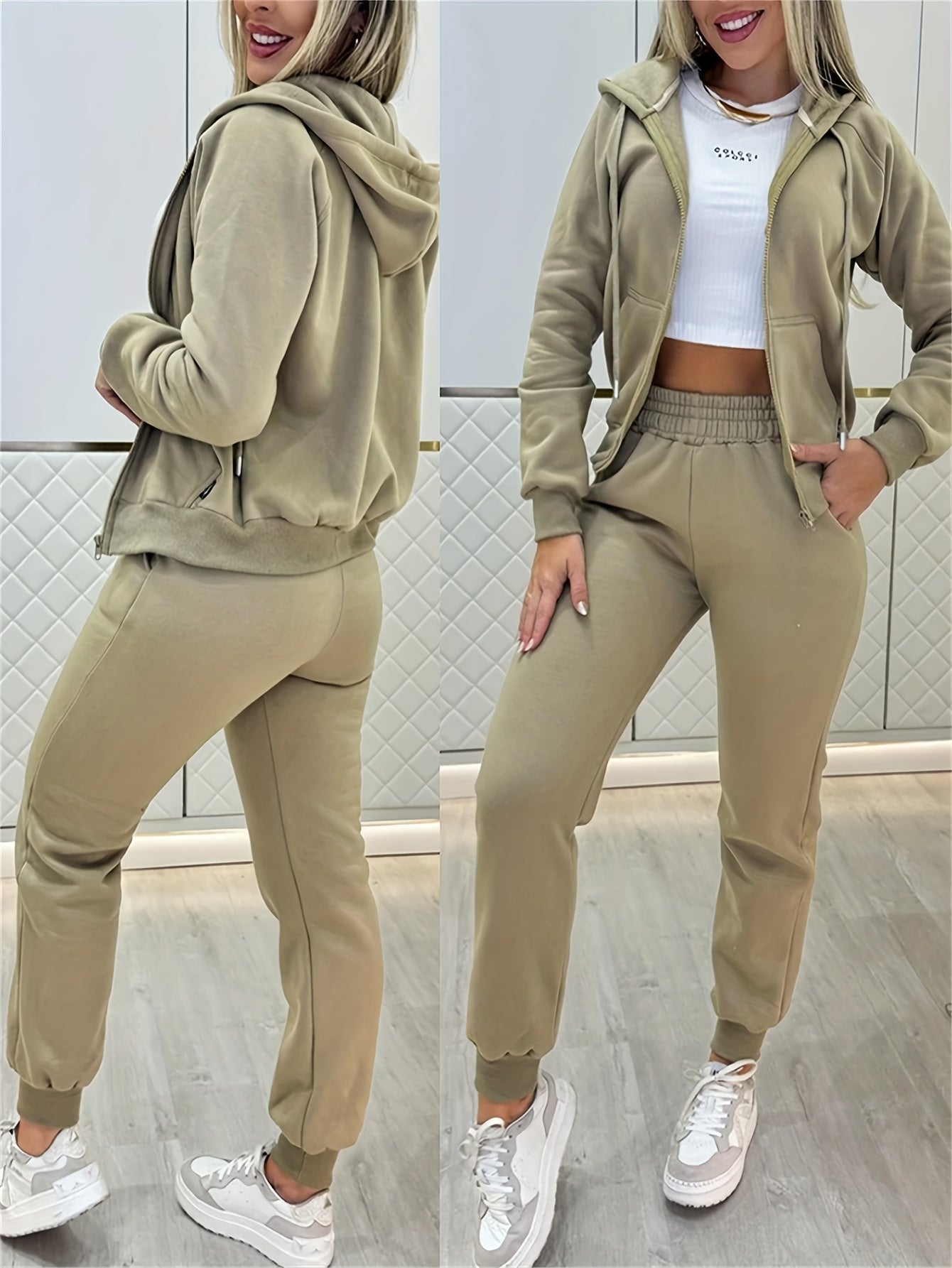 Women’s Hoodie & Pants Set – Casual Winter Outfit