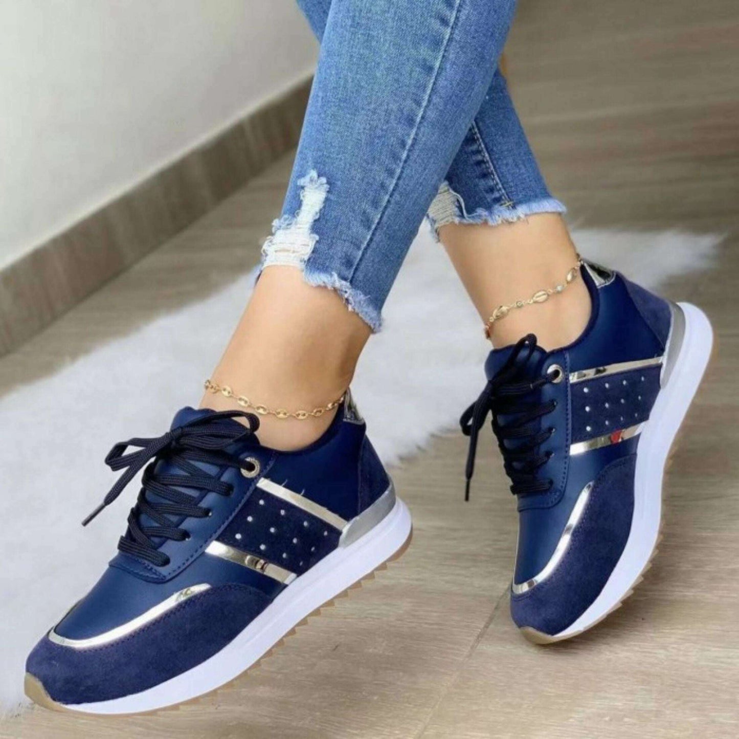 Women's Platform Walking Shoes Arch Support Non-Slip Sneakers