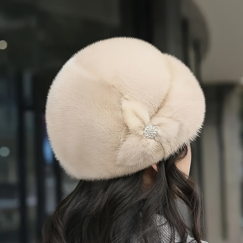 Faux Fur Beanie with Ear Flaps – Women’s Winter Hat