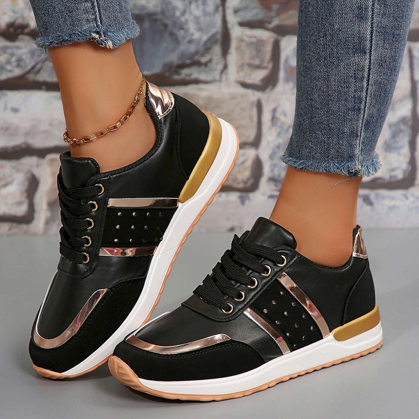 Women's Platform Walking Shoes Arch Support Non-Slip Sneakers