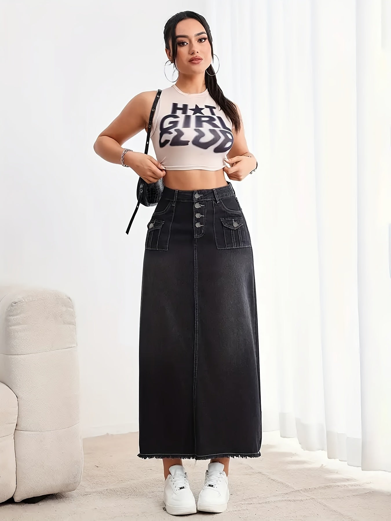 Women'S New Casual Elastic Versatile Multi-bag Beard Dress