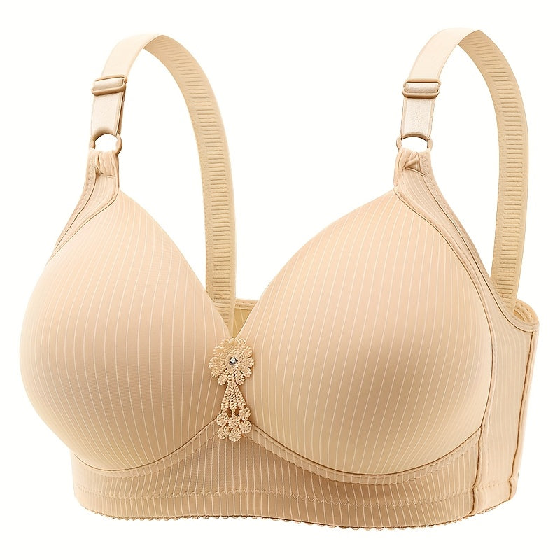 5pcs Seamless Push-Up Bras for Women Comfortable Breathable Bras, Plus Size Bra, Maternity Bra for Women, Adjustable Maternity Bras, Nursing Bras Plus Size, Front Button Bra, Nursing Support, Comfortable Lingerie, Elegant Lin